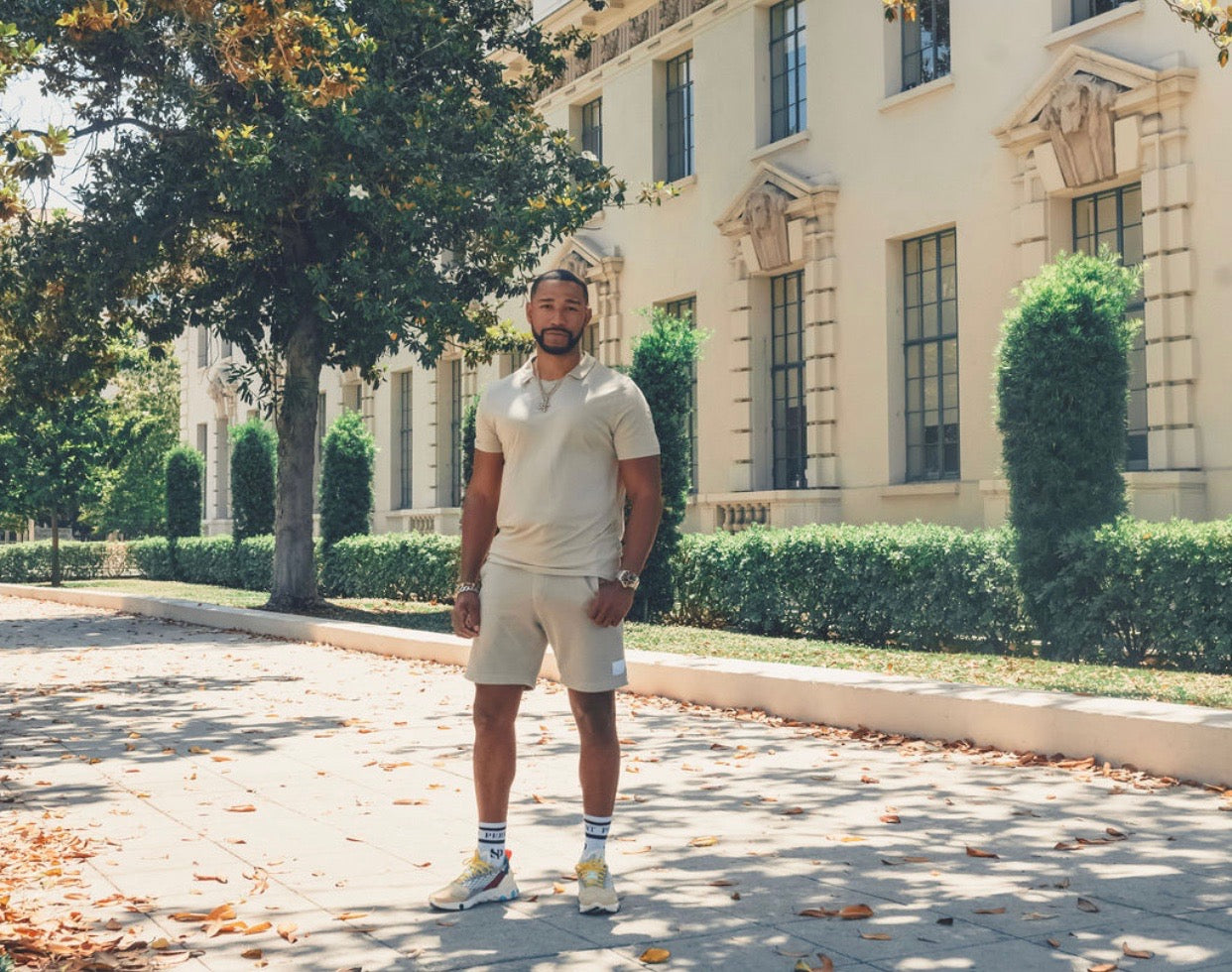From Stars P Valley, Blue, Wearing Our Polo And Lounge Shorts.