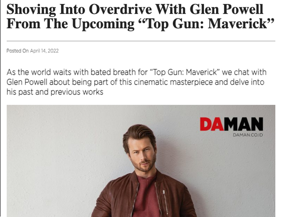 Top Gun Maverick Glen Powell Jacket