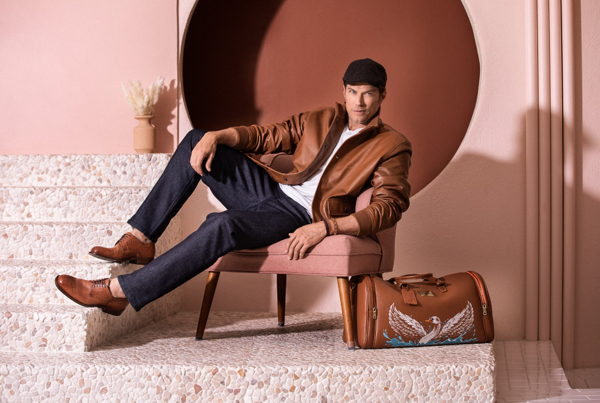 Sex And The City's Jason Lewis Wearing Our Soft Pant For CVLUX Magazine.
