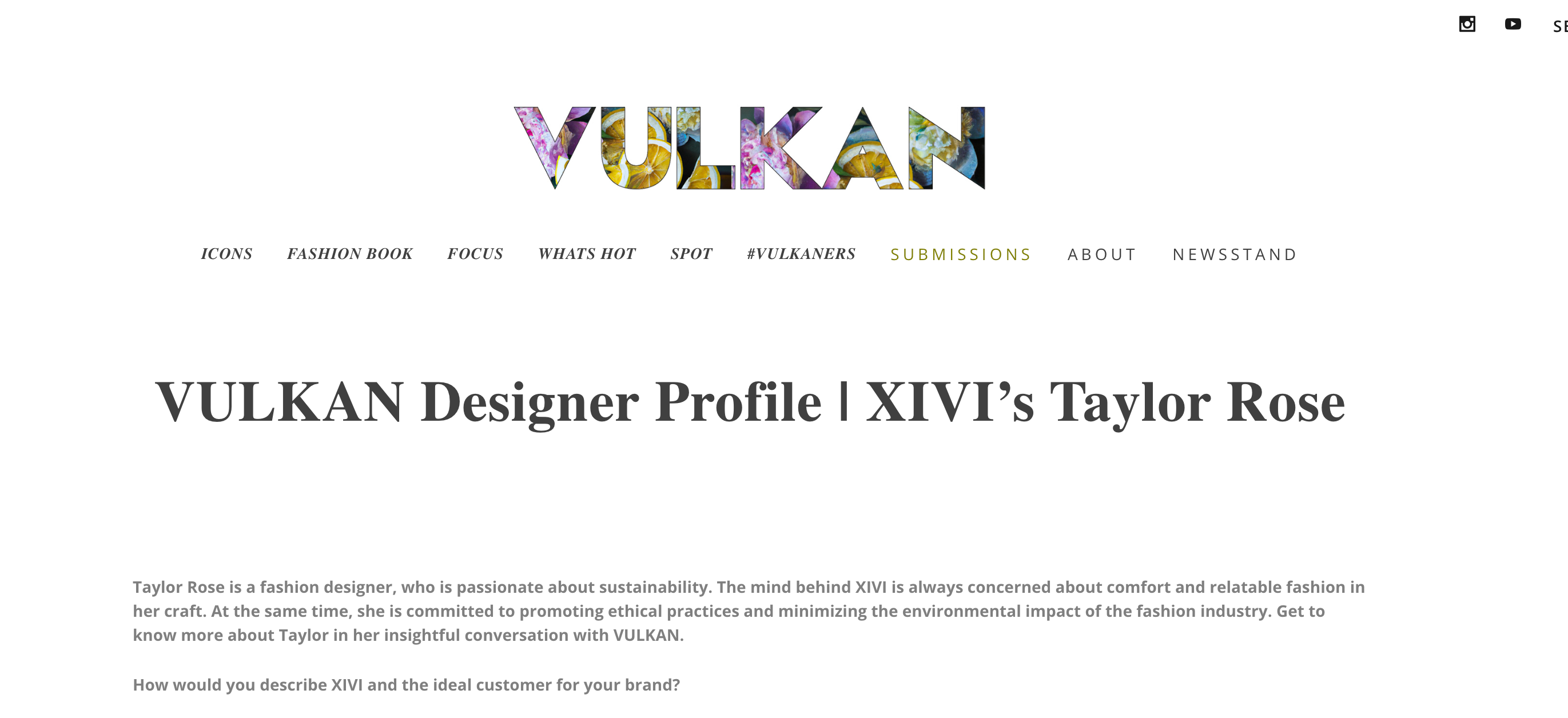 VULKAN Designer Profile | XIVI’s Taylor Rose