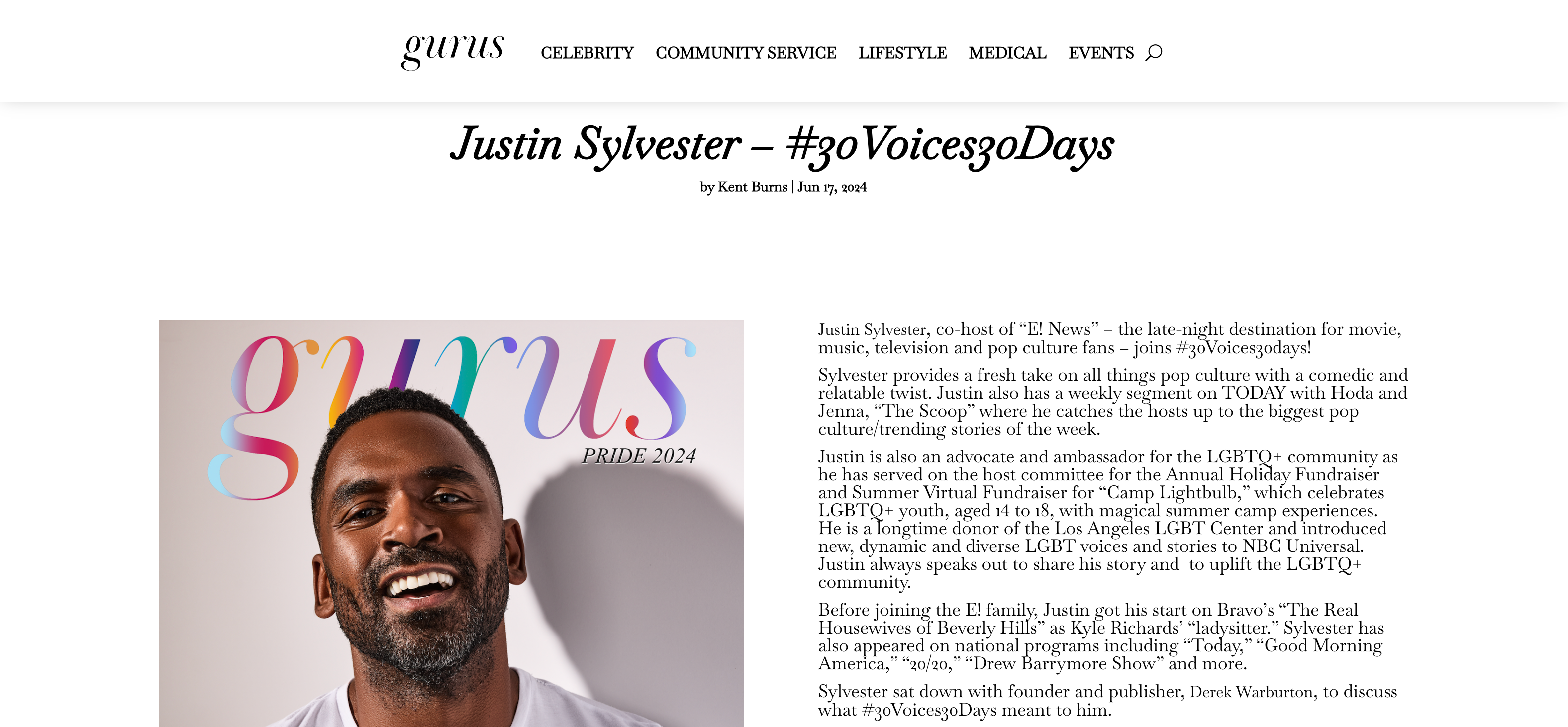 Gurus Magazing - Justin Sylvester – #30Voices30Days – XIVI