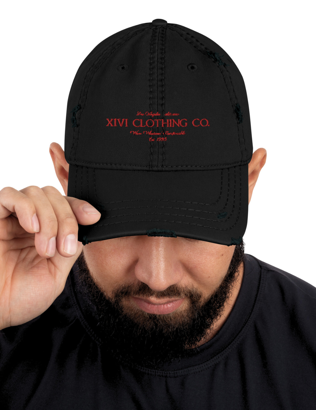 Distressed 'XIVI Clothing Co' Hat